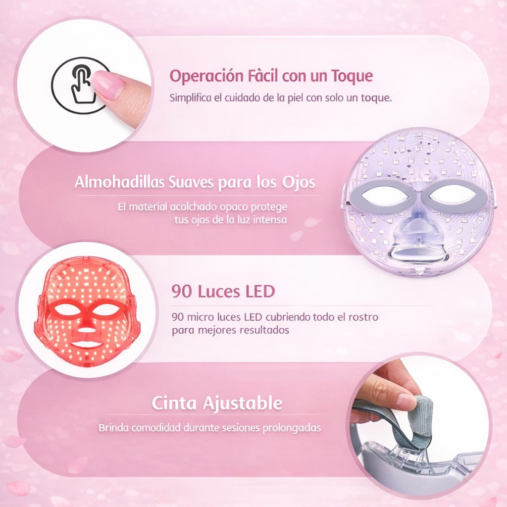 Máscara facial LED